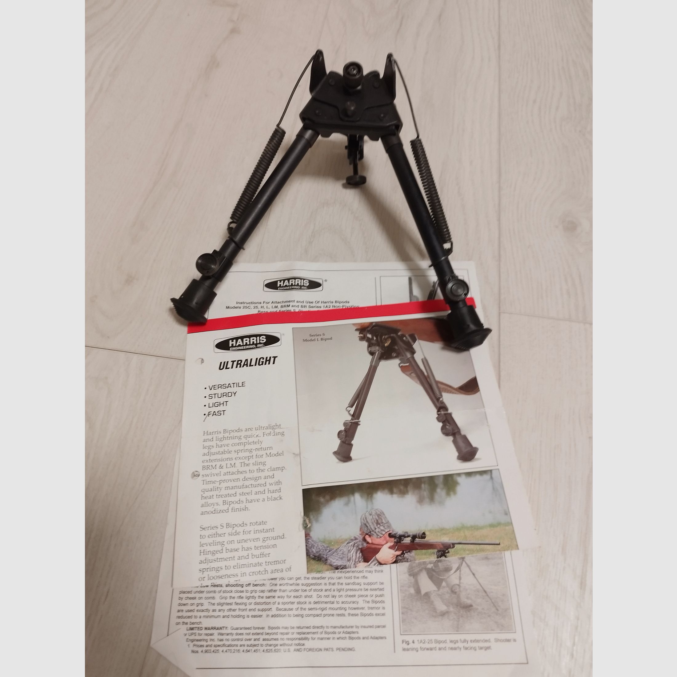 Original Harris Zweibein Bipod Lightweight Riemenbügelaufnahme 