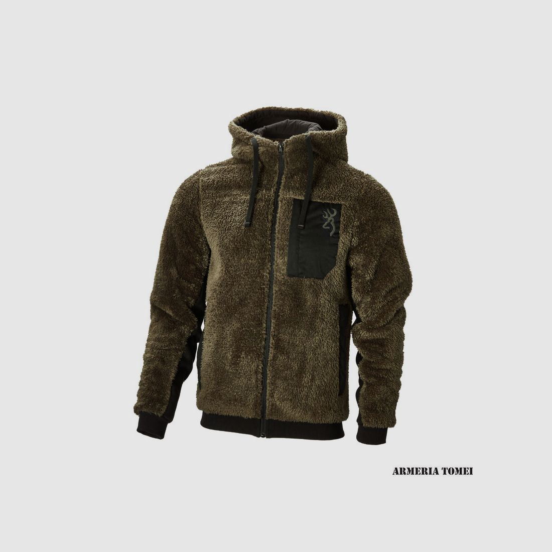 BROWNING – FELPA SWEATSHIRT WARM SNAPSHOT SHERPA GREEN, image 1 of 2