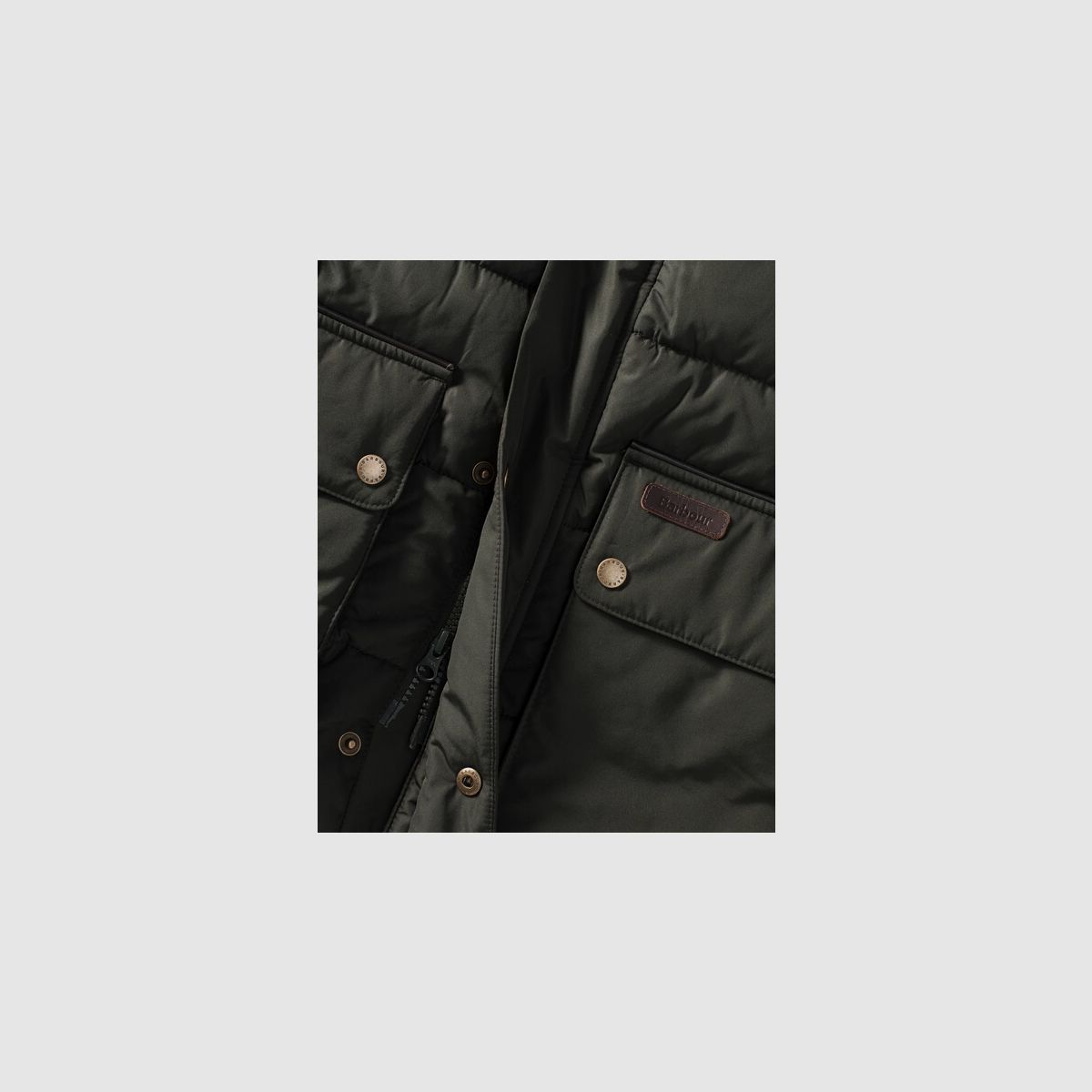 BARBOUR Ambrose Heren Gewatteerde Jas Olijf