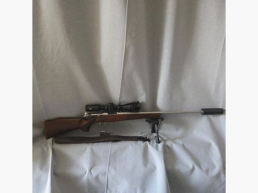 Sako75 Stainless Gesamtpaket inkl. Schalldämpfer und Ziehlfernrohr