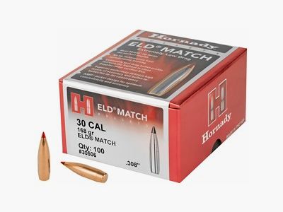 Puntas HORNADY ELD MATCH-30 CAL .308 168 GR ELD MATCH – Caja 100