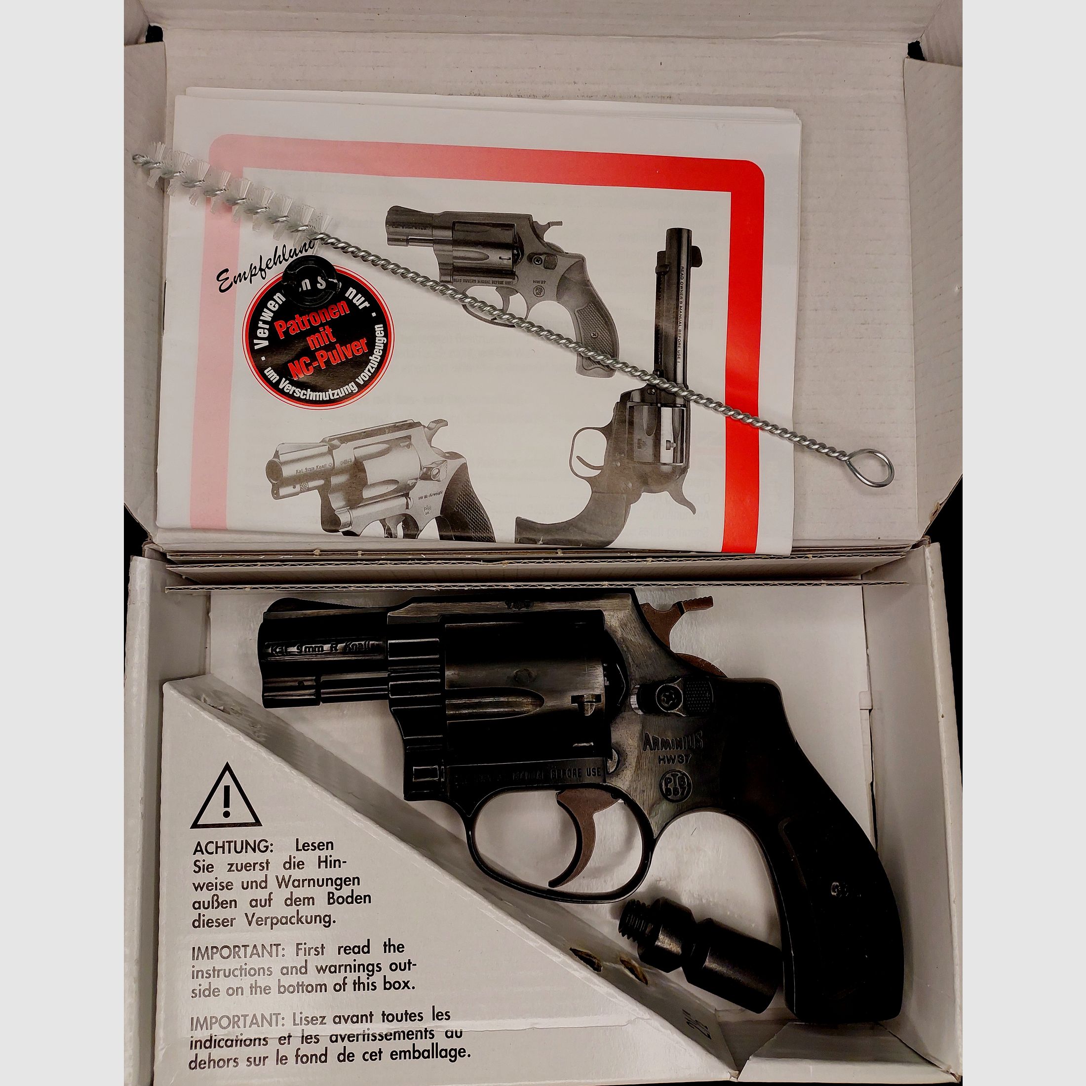 Incienso HW37 Cal. 9mm R.K. (PTB 887) OVP en muy buen estado (Arminius HW 37)