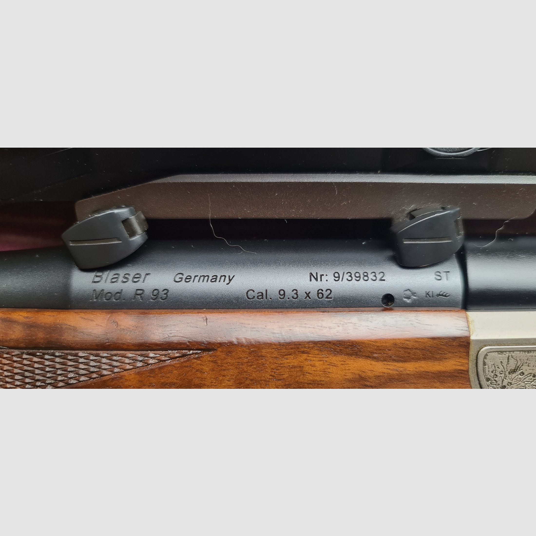 Blaser R93 Luxus, Kal. 9,3x62, Blaser Sattelmontage Zeiss 3-12x56