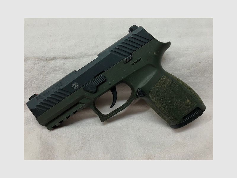 SIG SAUER P320 OD-GREEN, cal. 9mm P.A.K. PTB Nr. 1038