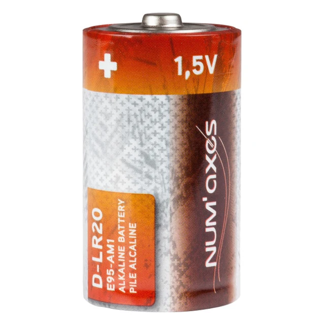 Num&rsquo;Axes Piles D LR20 1,5V (x2) Numaxes – Blister 2 piles D LR20 alcaline 1,5V, image 2 sur 2