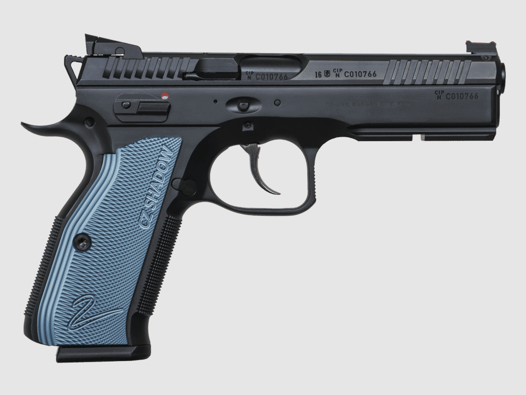 CZ 75 Shadow 2 Blau Grip LL12,0cm 9mm Luger, afbeelding 1 van 3
