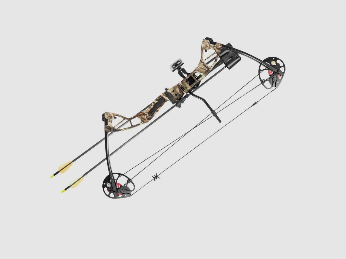 Compound bow for adults and youth POE LANG REX QUAD 15–55 lb 28" camouflage, image 2 of 18