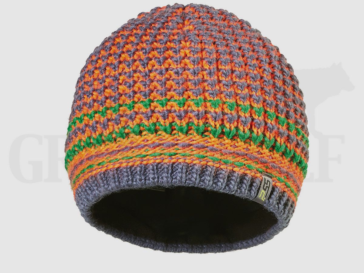 PSS Strickmütze grau/grün/orange