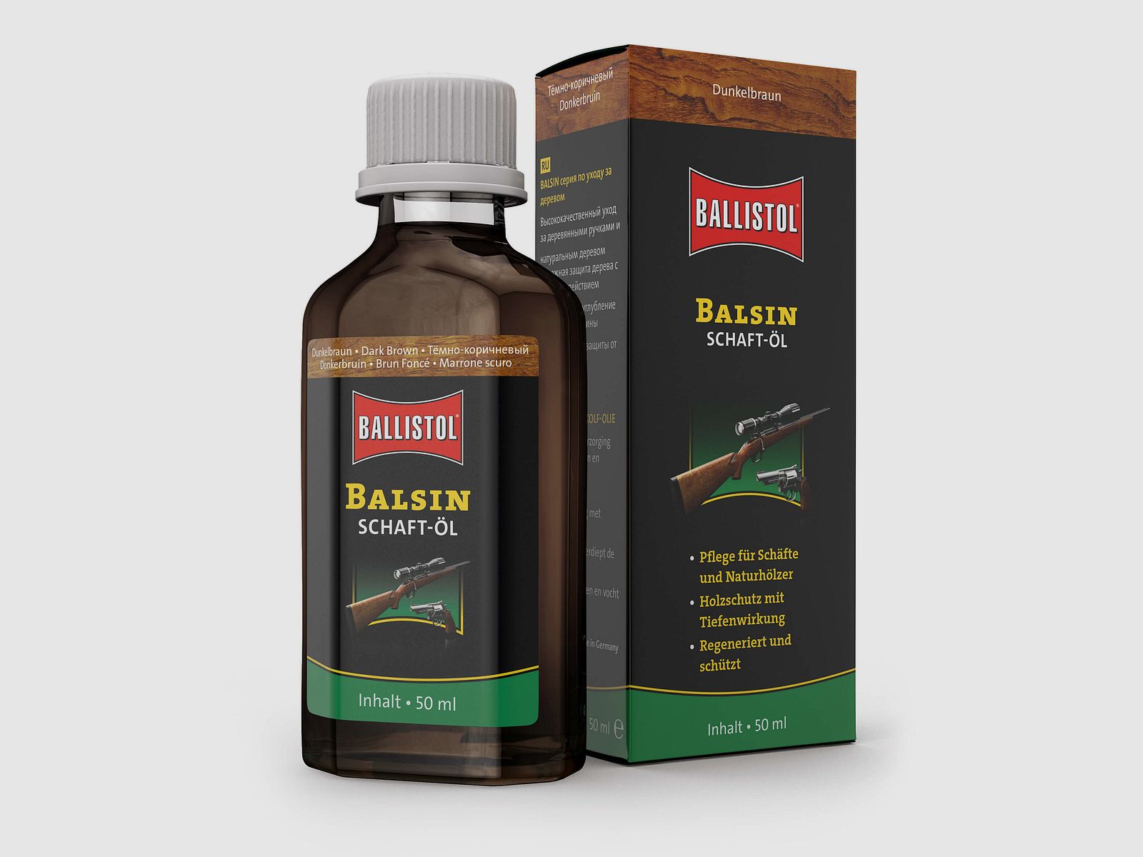 Balsin Schaftöl dunkelbraun - 50ml Flasche