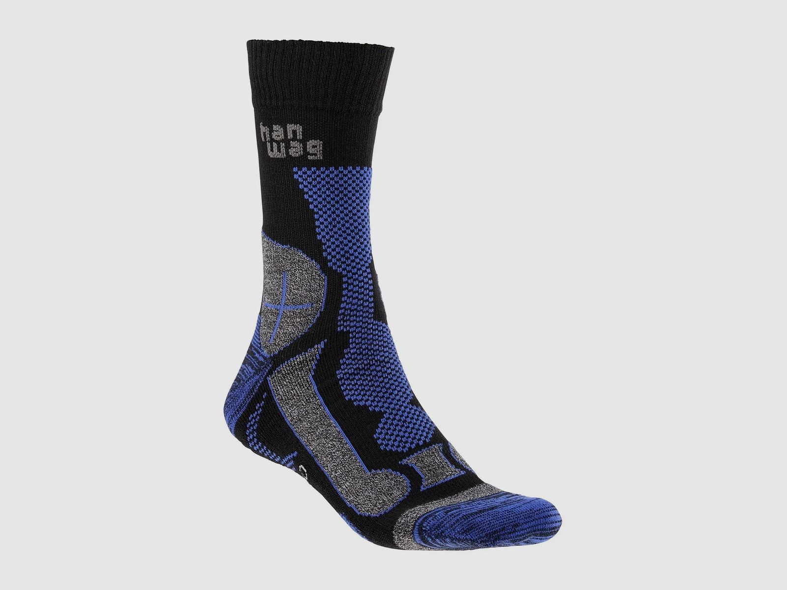 Hanwag Hanwag Socken Merino Trek schwarz royal blue