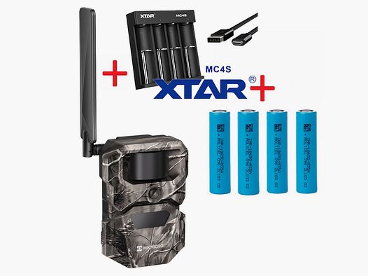 Hikmicro Trail T16 Wildkamera 4G im Set mit Akkus + Ladegerät