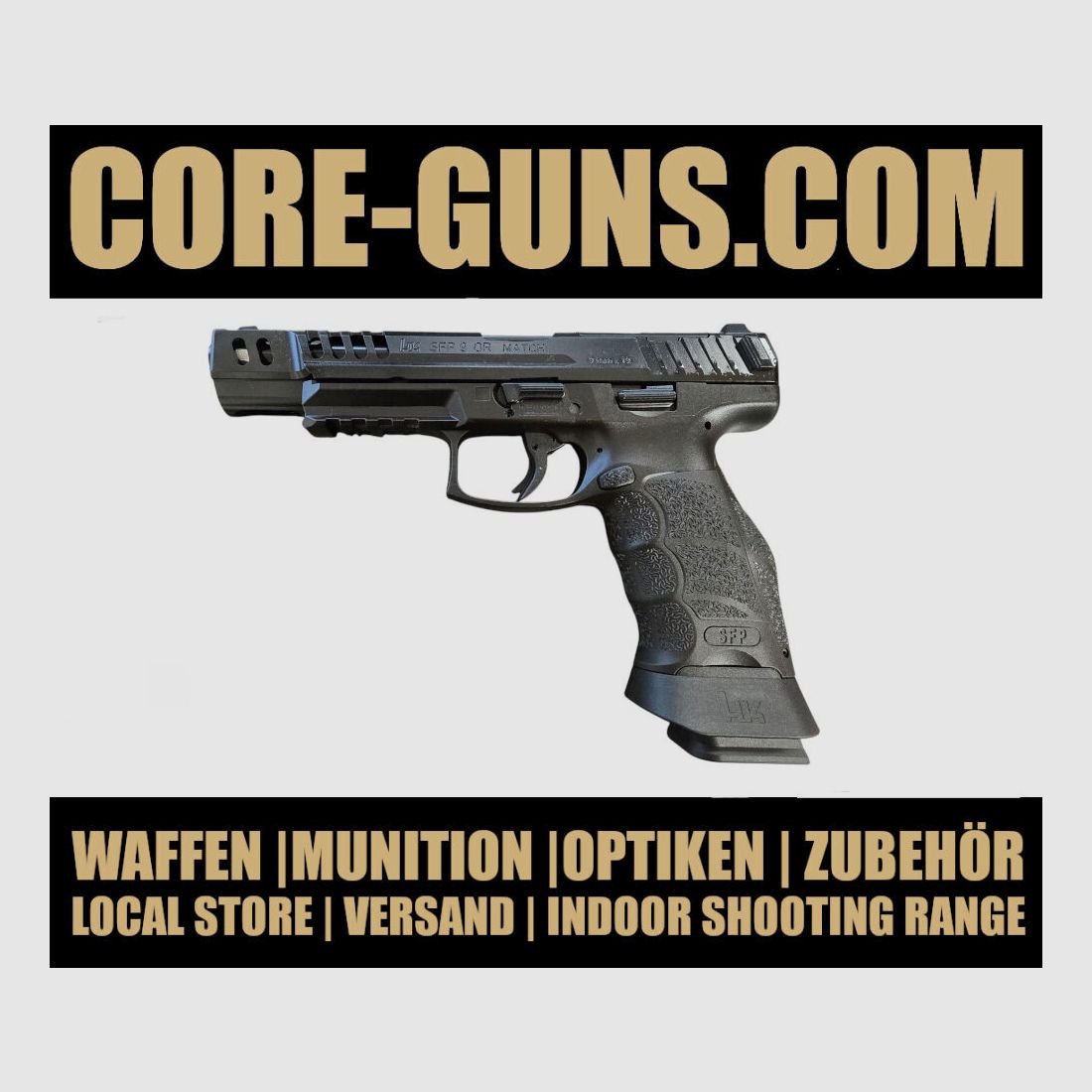 Heckler & Koch HK SFP9 MATCH OR halbautomatische Pistole mit Pushbutton sofort verfügbar, Versand +25€