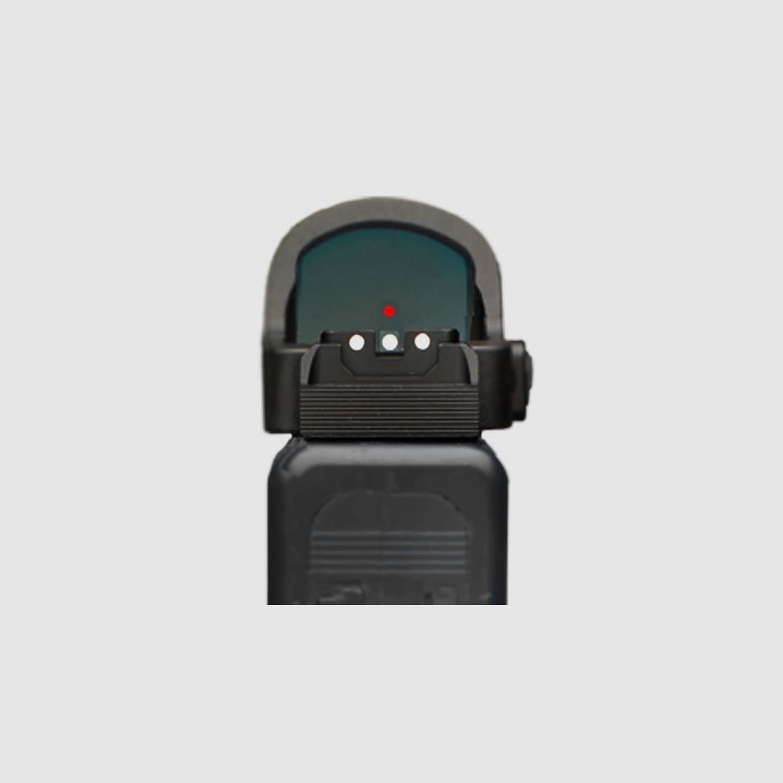LPA Sights Red-Dot kompatibles Visier RDS Kontrast für WALTHER PDP Schwarz mit rotem Fiber-Korn