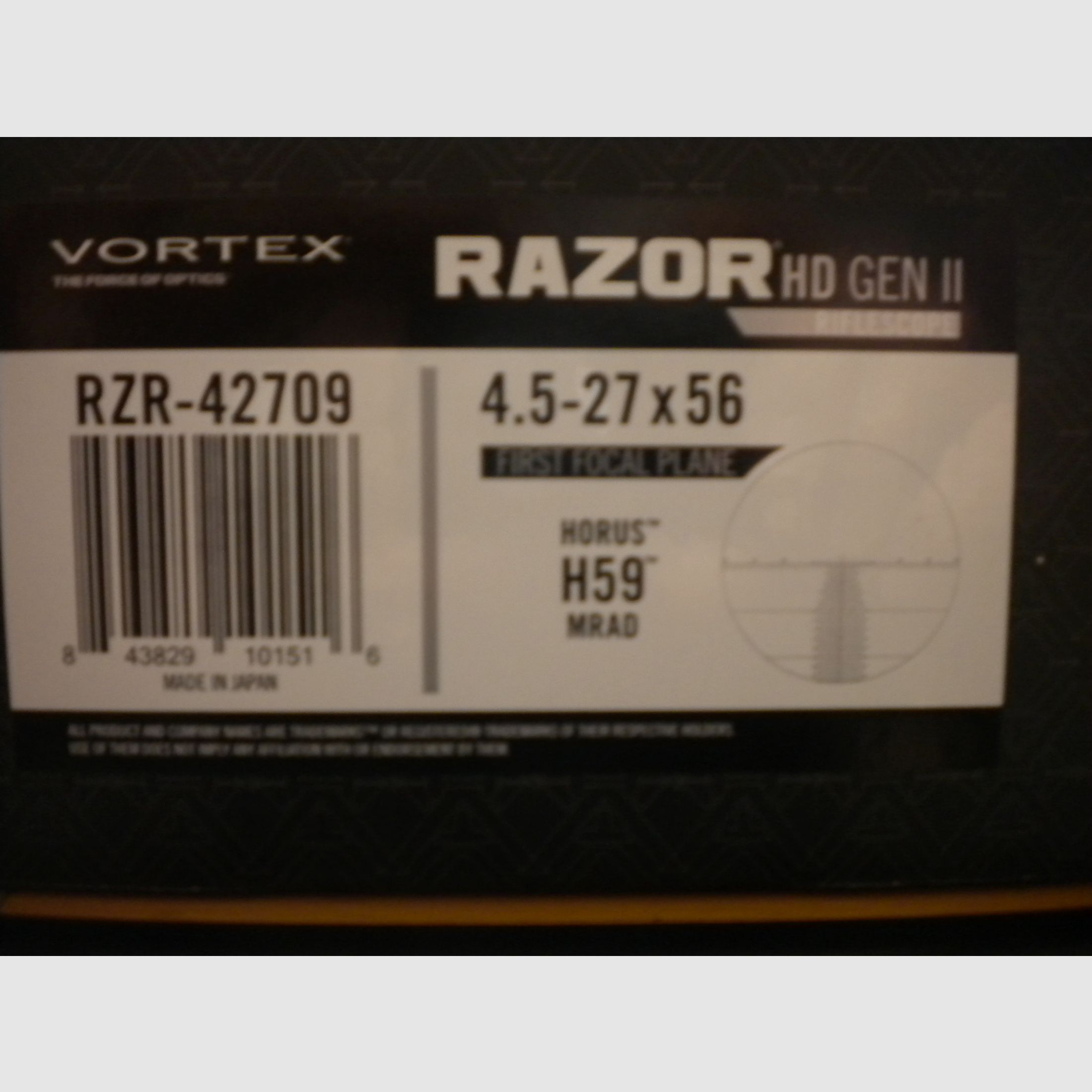 Ottica sportiva VORTEX RAZOR HD GEN II 4,5-27×56, immagine 4 di 4