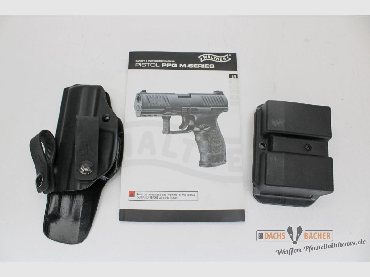 Pistolet Walther PPQ Navy SD kal. 9mm Luger z 7 magazynami i kaburą