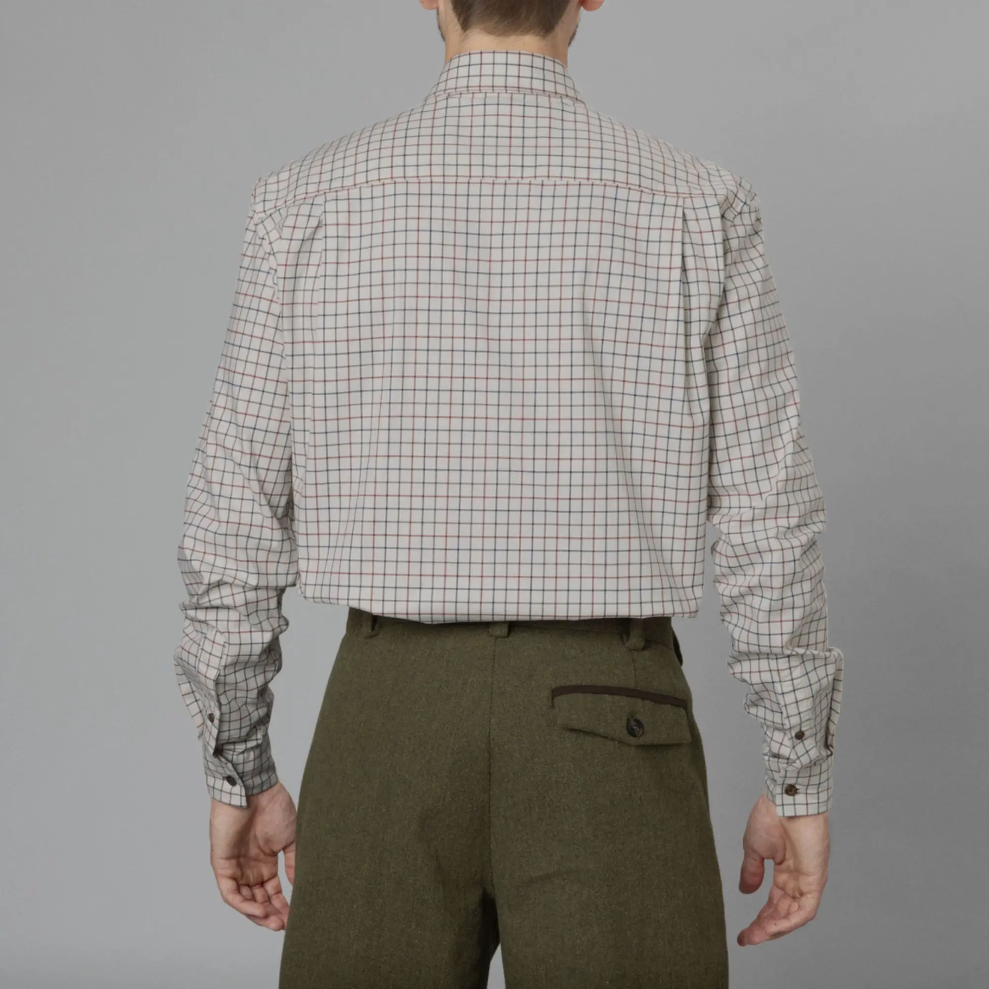 Seeland Jachtshirt Oxford Grape Leaf/Terracotta Check