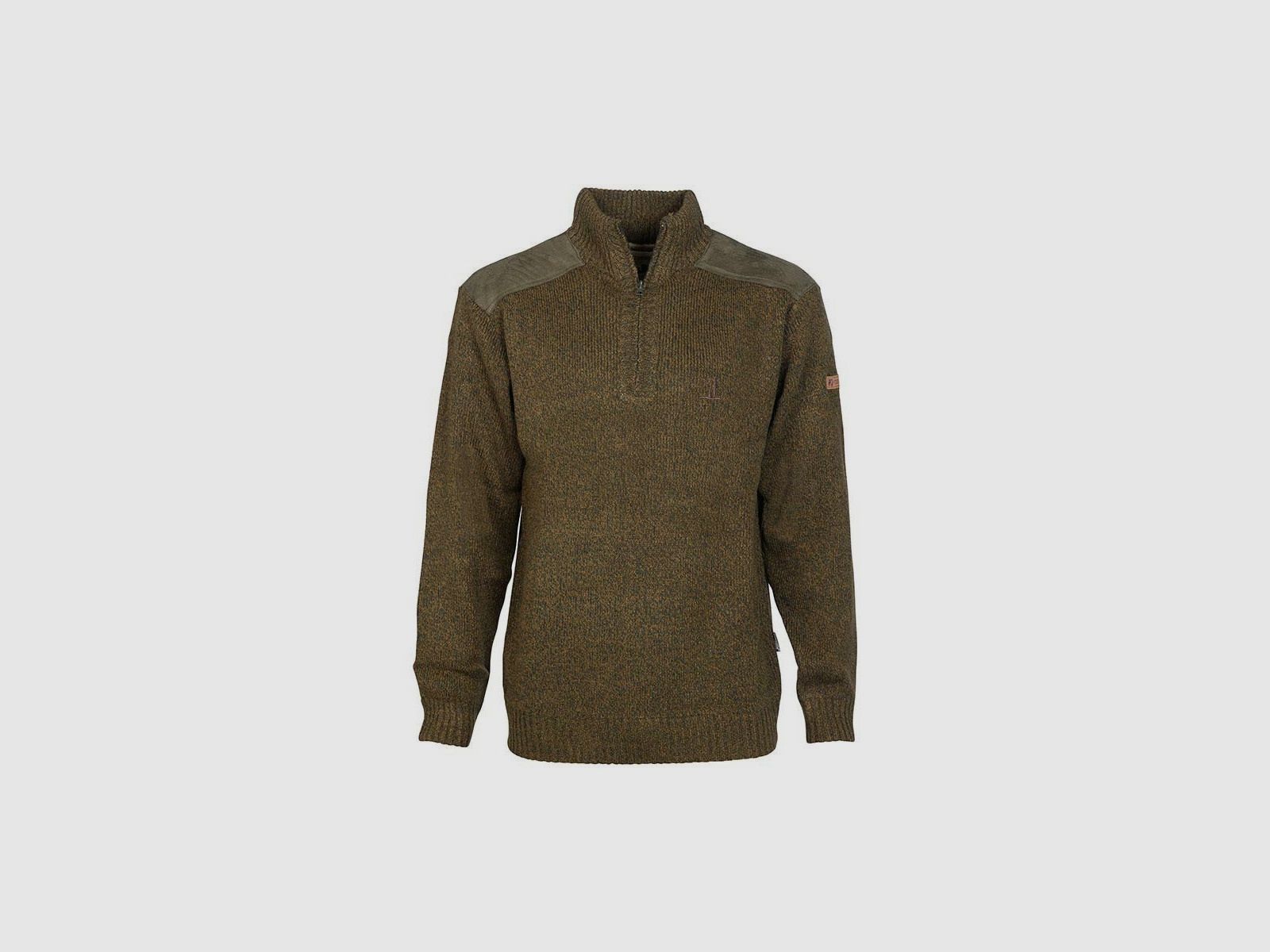 PERCUSSION Embroidered Sweater With Zipped High Neck
