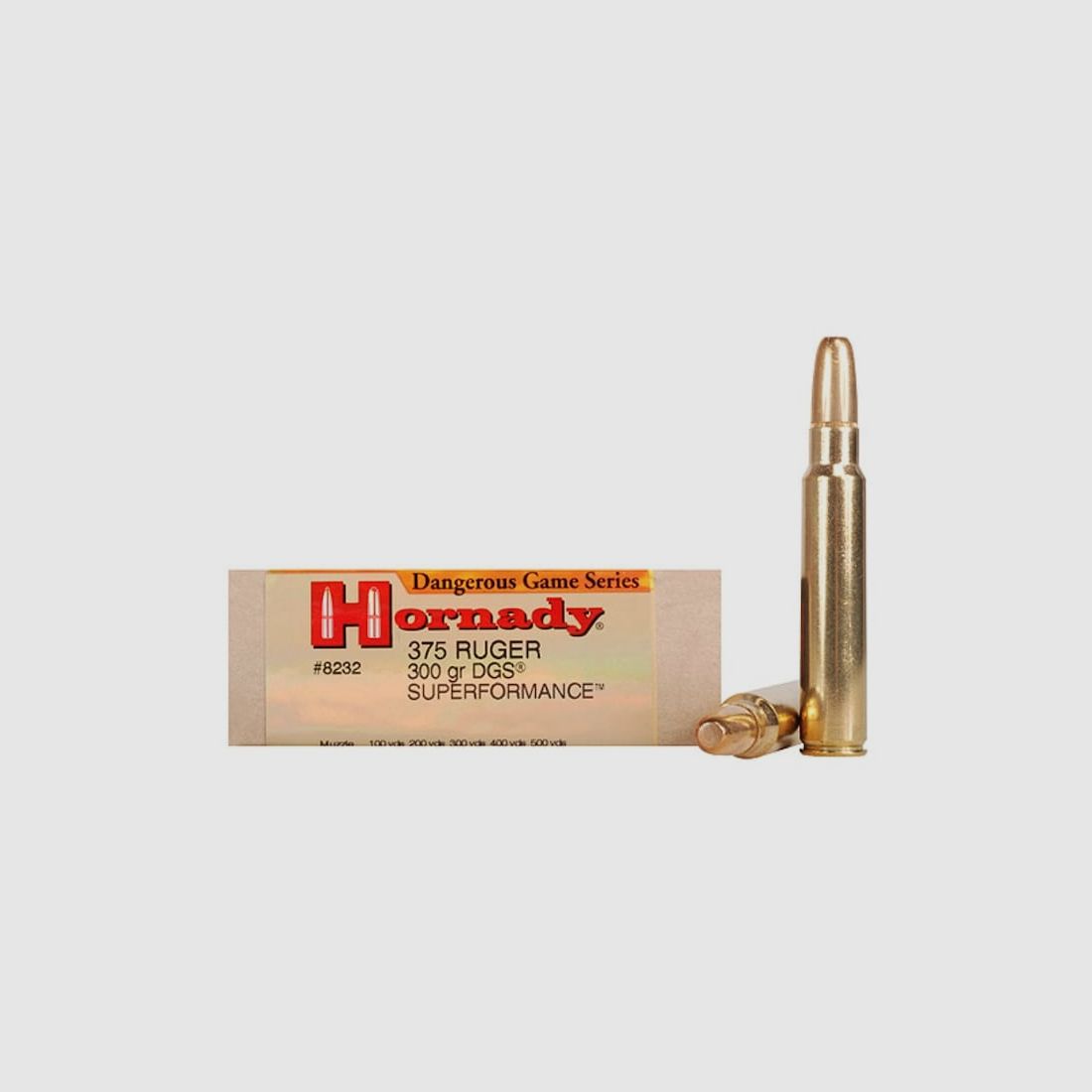 Hornady Dangerous Game Serie .375 Ruger 300GR DGS JFN 20 Patronen