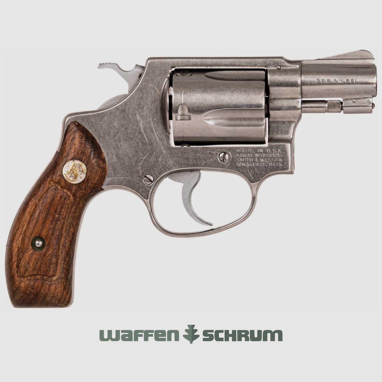 Smith & Wesson 60 .38Special , Holzgriffschalen, LL: 1 3/4 Zoll