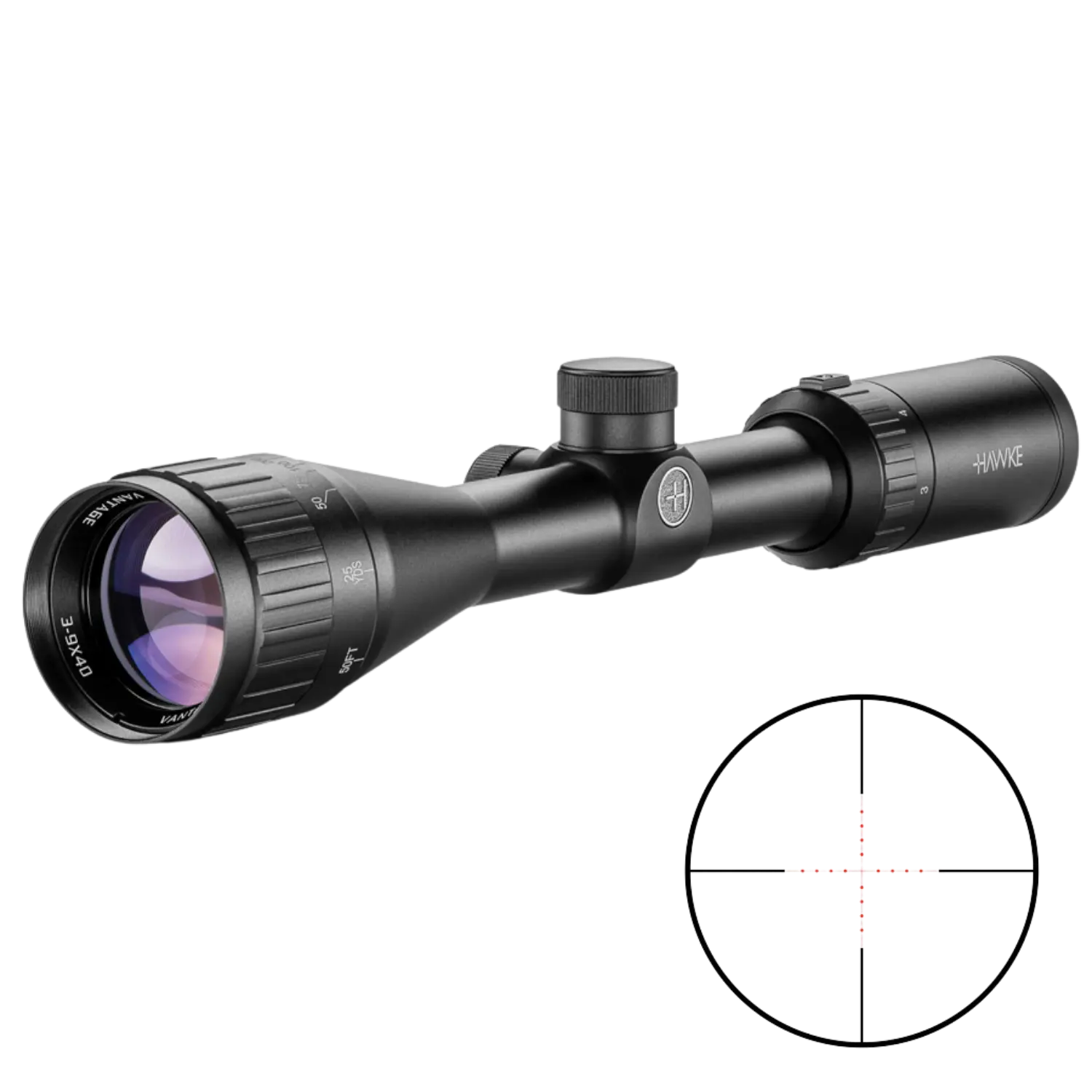 Hawke Vantage 3-9x40AO MilDot Richtkijker Parallax vanaf 9 Meter
