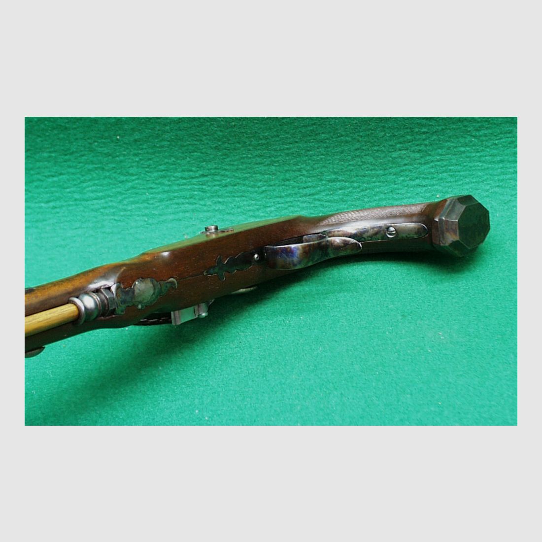 Artax Boutet percussion pistol, caliber .45 smooth, with fish skin