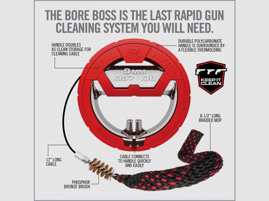 BORE BOSS REINIGINGSKABEL KAL. 9MM 38-357 REAL AVID, afbeelding 3 van 6