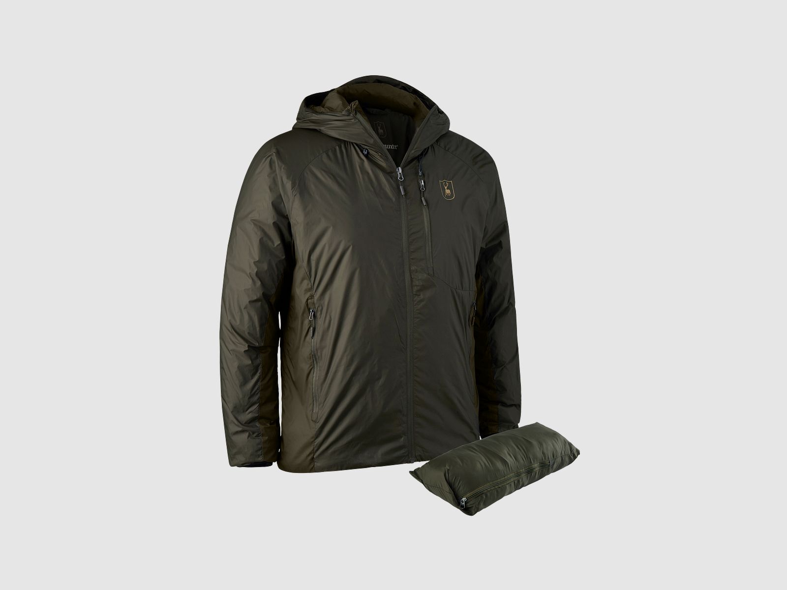 Packable Jacke - Deep Green/Art Green – Größe: 4XL