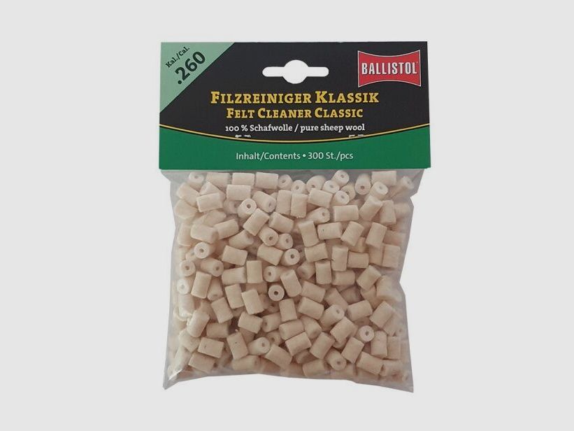 Ballistol Filzreiniger Klassik .243, .25, .260, 6mm, 6,5mm 300 Stück