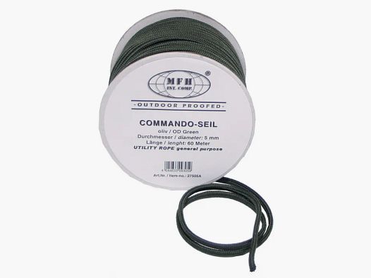 Seil, Oliv, 5 mm x 60 Meter auf Rolle, Polypropylen 10,2g/m * Kein Kletterseil ! *