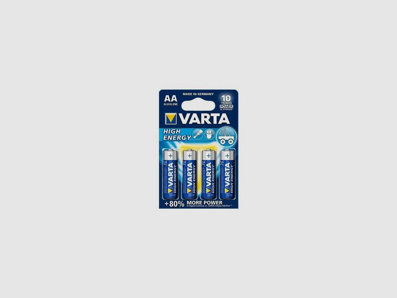 Alkaline-Batterien LR6 AA Varta im 4er-Pack