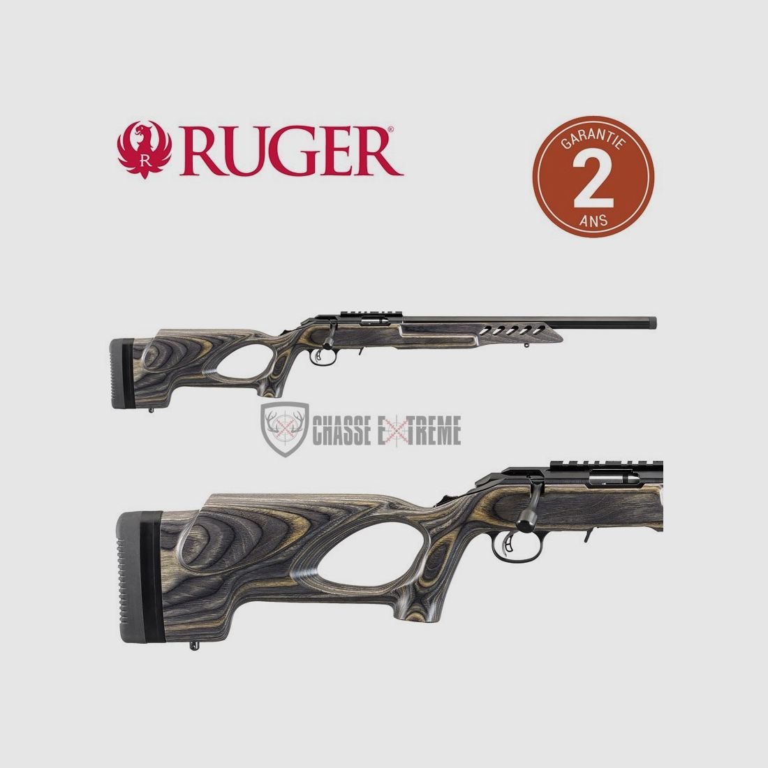 RUGER American Rimfire Target Repetierbüchse Lochschaft 46cm Kal. 22lr