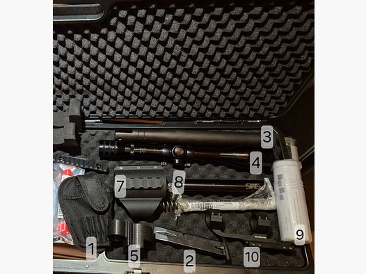 Luftgewehr Konvolut Schalldämpfer Ersatzteile usw.