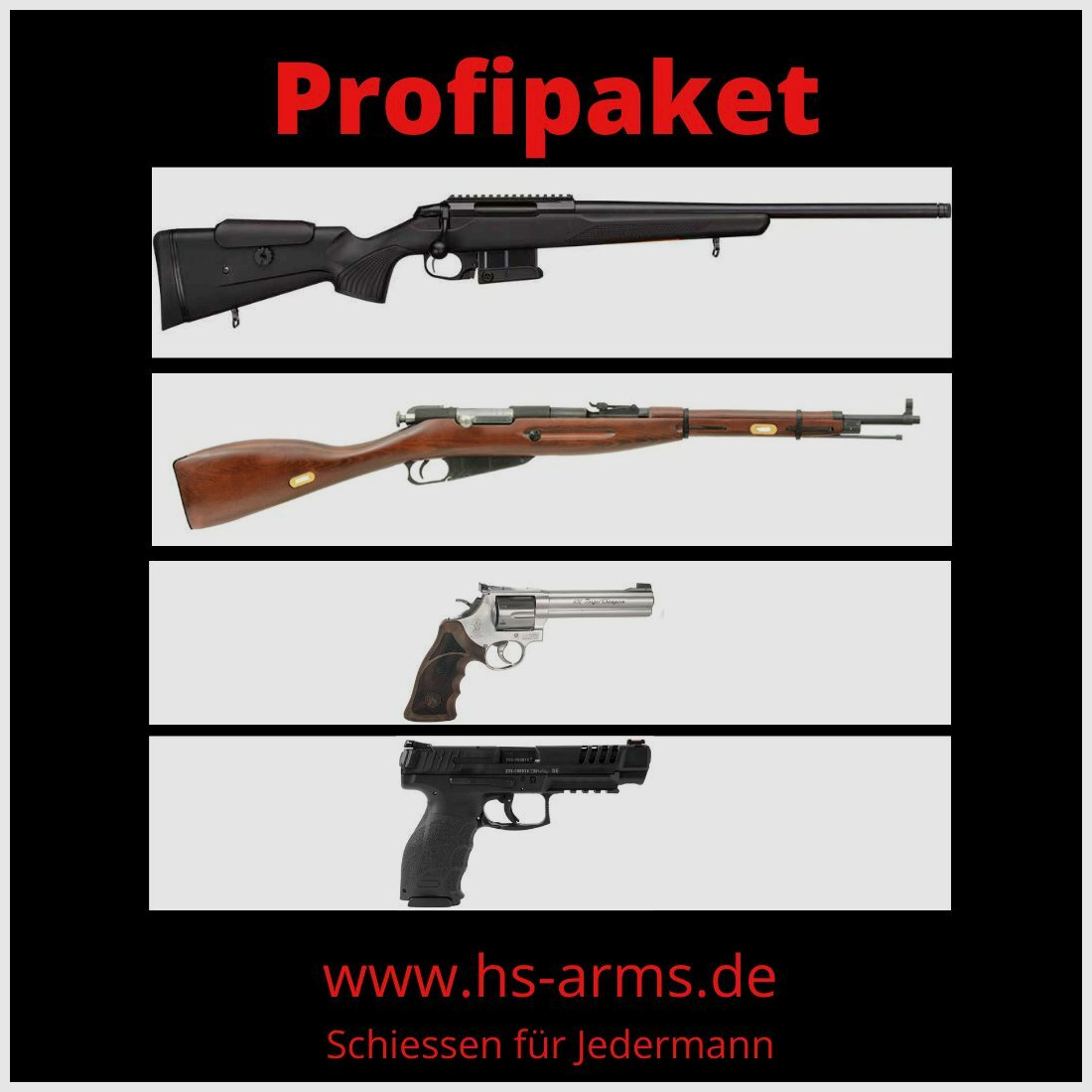 hs-arms Schießen für Jedermann - Paket 2 - Profi