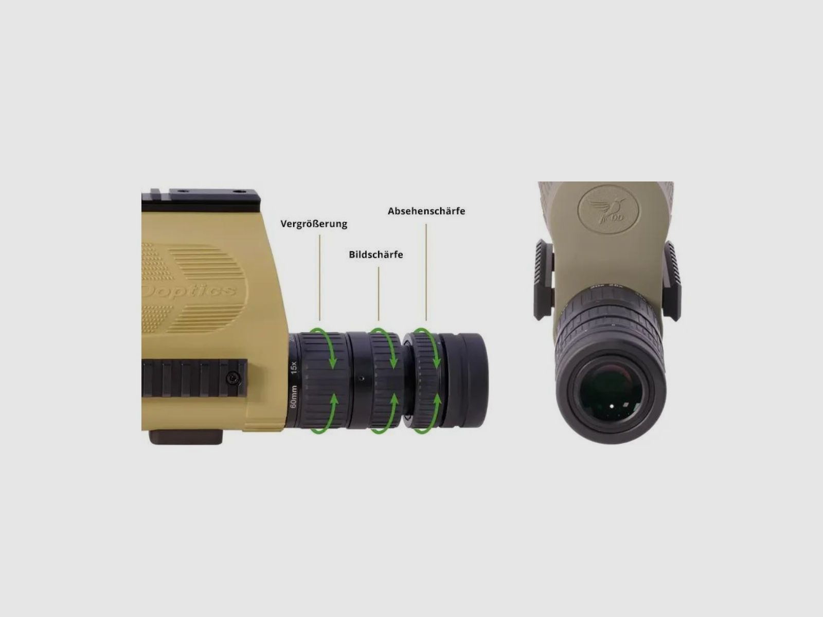 DDoptics Spektiv DDMP 15-45×60 ED olivgrün, Bild 2 von 5