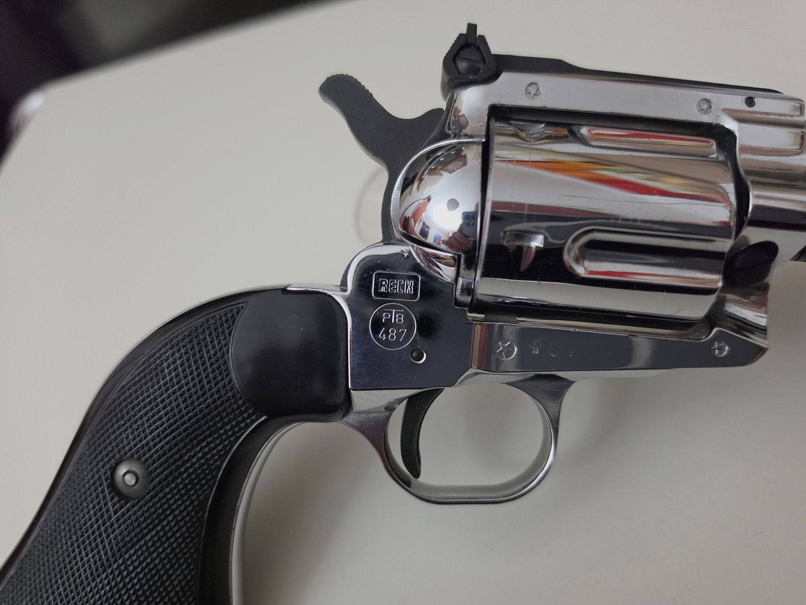 Reck Single Action Revolver Modell R45 PTB 487 cal. 45mm Knall , Bild 8 von 12