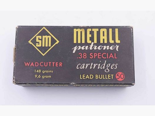 SM-Svenska Metallverken, Szwecja naboje rewolwerowe .38 Special WC