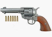 Western Revolver 5 5/8" blank mit 6 Dekopatronen