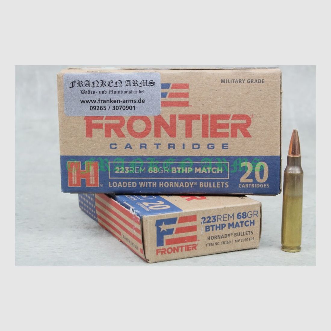 Hornady Frontier BTHP Match .223 Rem. 68gr. 4,4g 20 Stück Staffelpreise