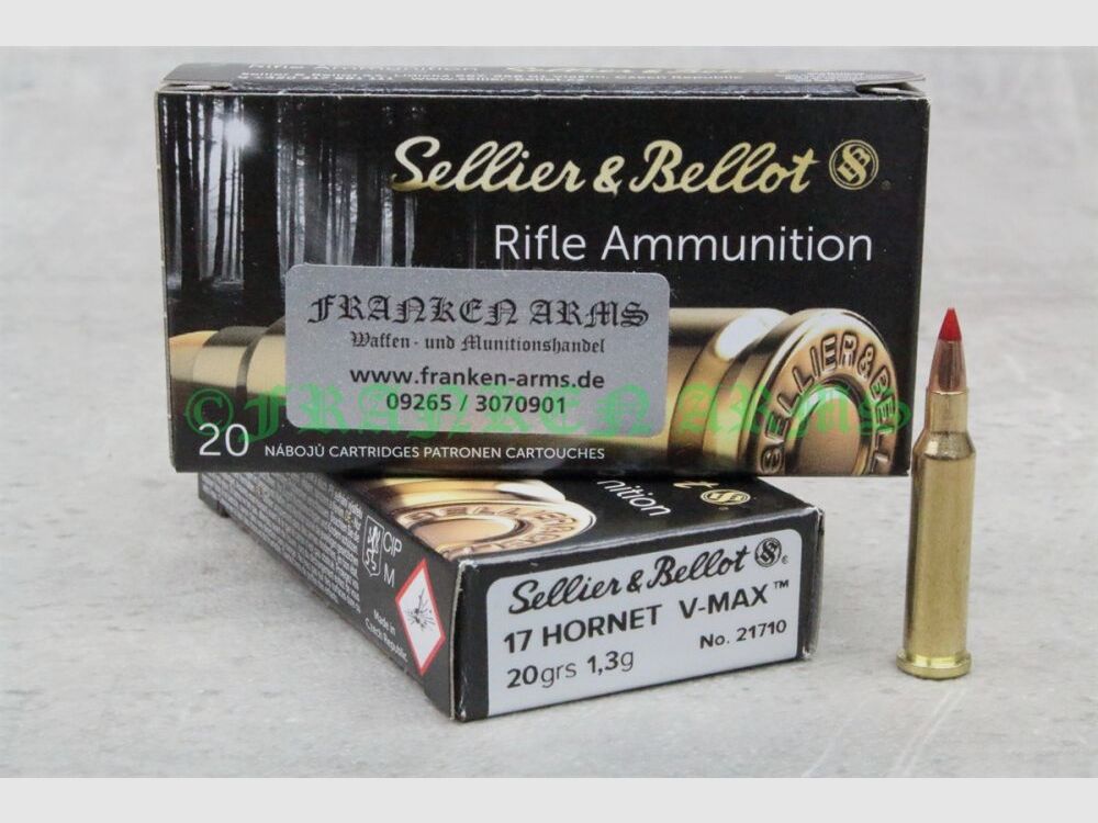 Sellier&Bellot V-Max .17 Hornet 20gr. 1,3g 20 Stück
