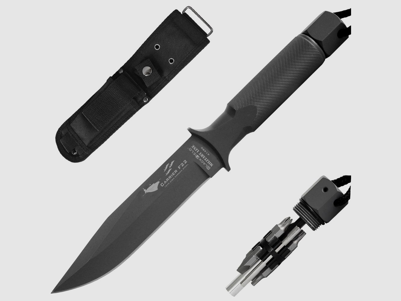 BlackField Carrier F22 Clip Point Klinge