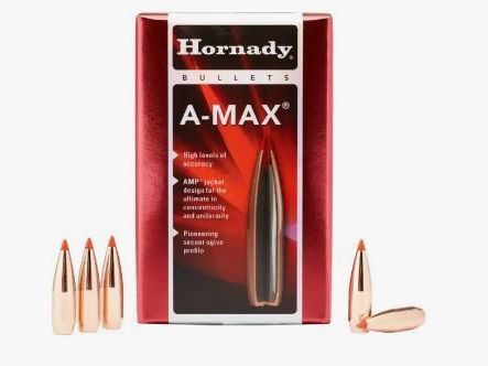 Hornady A-MAX Match – Geschosse Kaliber .30 / .308 | 168 Grain #30502