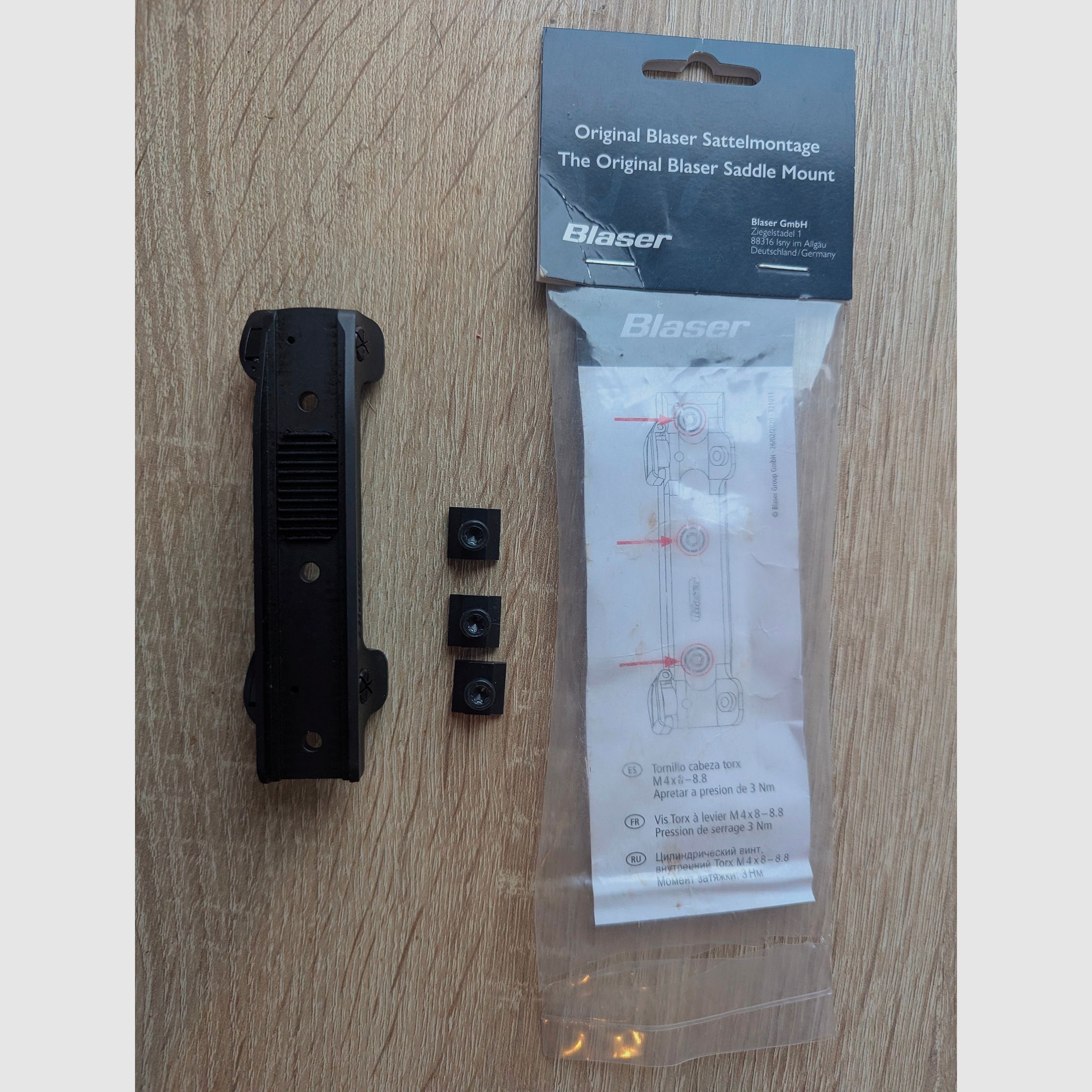 Blaser Sattelmontage mit Swarovski Innenschiene