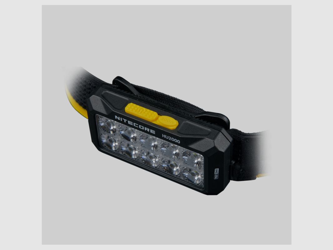 Linterna frontal de trabajo de alto rendimiento tipo split Nitecore HU2000 (NiteLab UHE, 2000 lm, 160 m, USB Type-C) + batería externa, imagen 5 de 7
