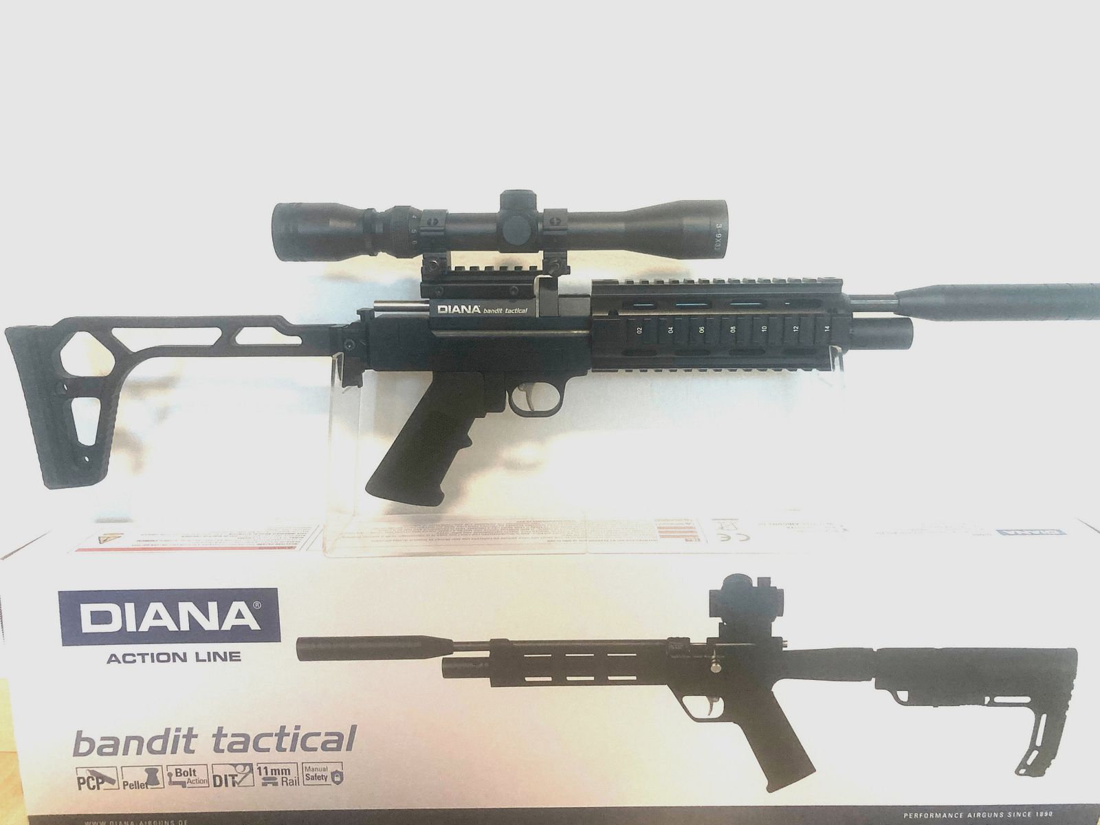 Pistolet à air Karabiner Diana Bandit "Tactical Ultimate" avec chassis en aluminium et crosse pliable style AR15/SIG, F libre dès 18 ans, image 6 sur 7