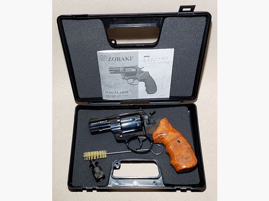 Zoraki R1 2,5 Zoll black Shiny mit Holzgriffoptik  Special  Revolver Kal. 9mm R.K. brüniert (PTB 945) Stahltrommel 