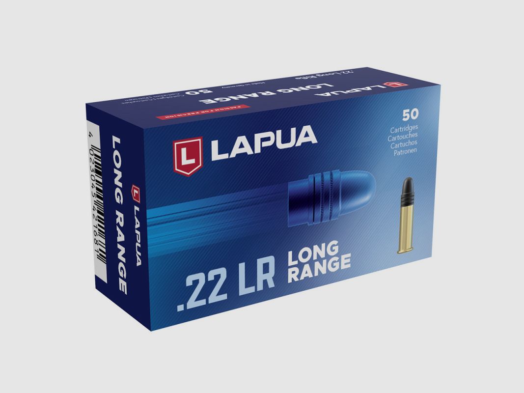 LAPUA LONG RANGE AMMUNITION 22LR 420168, image 1 of 2