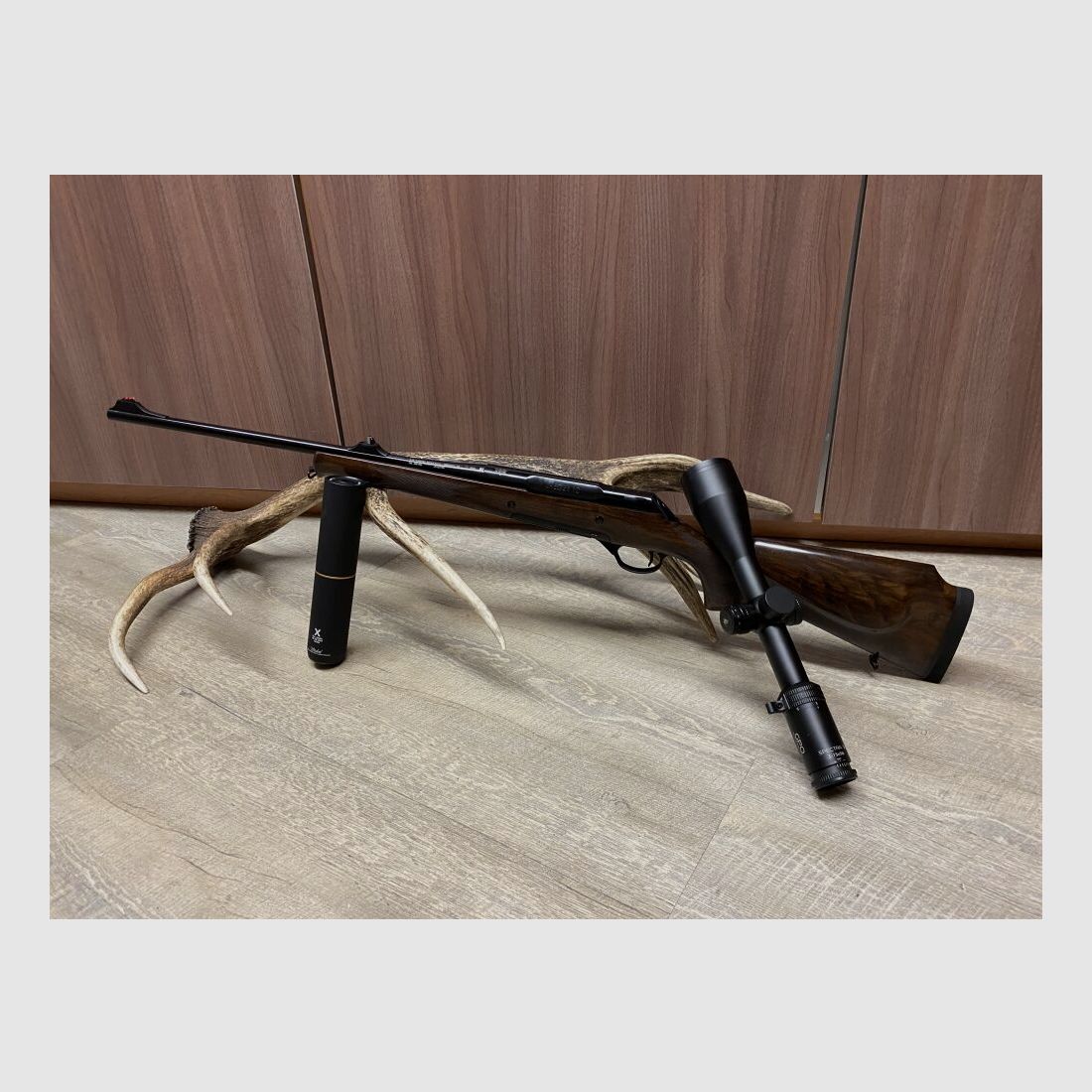 Haenel Jaeger 10 Lady Timber, met GPO Spectra 5x 3-15x56 & Stalon X108