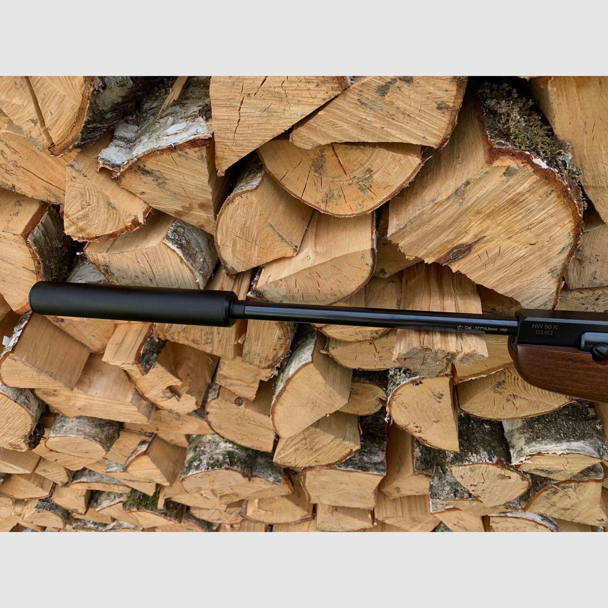 Weihrauch HW 50 M/II with silencer caliber 4.5mm and scope 3-9x40 compact