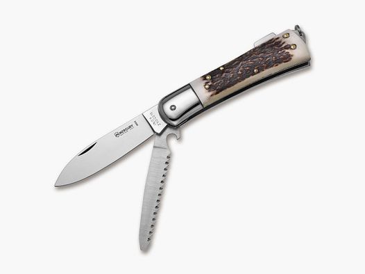 Taschenmesser 980-2GDC Hirschhorn Säge §42a konform legal führen