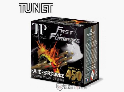 25 Cartridges TUNET Fast and Furious 36gr Cal 12/70 Gold